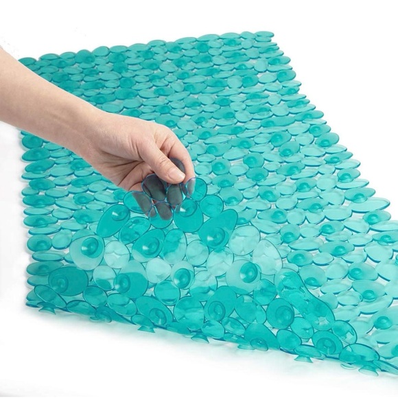 NWT Teal Non-Slip Pebbles Bathtub Mat - 35” x 16” - Picture 6 of 8